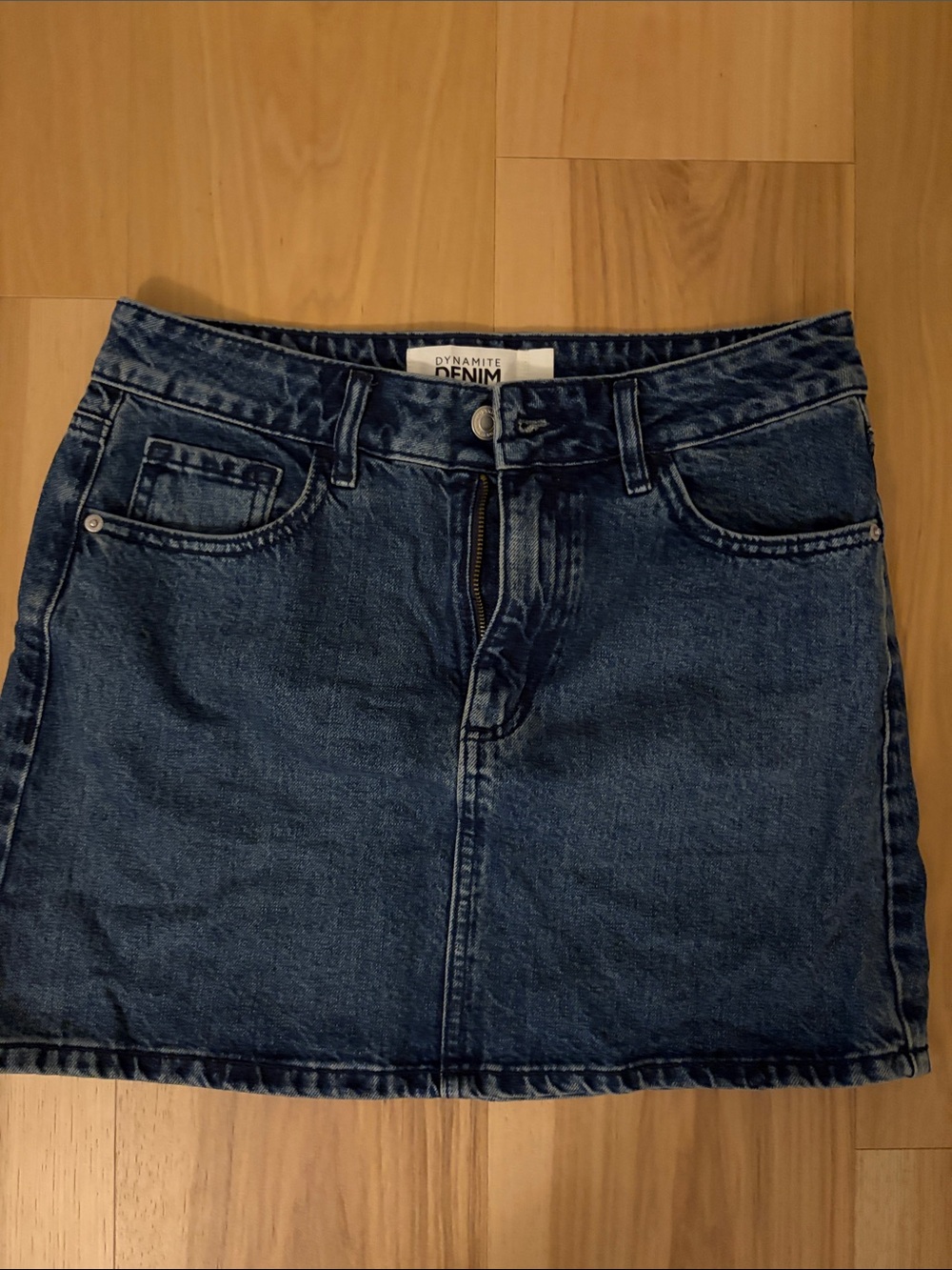 Dynamite Dark Blue Denim Mini Skirt